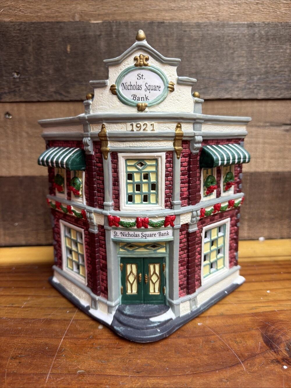 St. Nicholas Square Bank Village Collection In Box